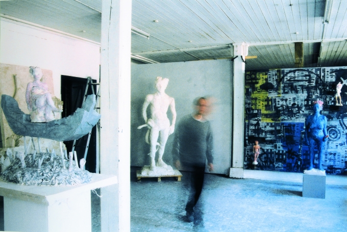 Joachim Sauter im Atelier